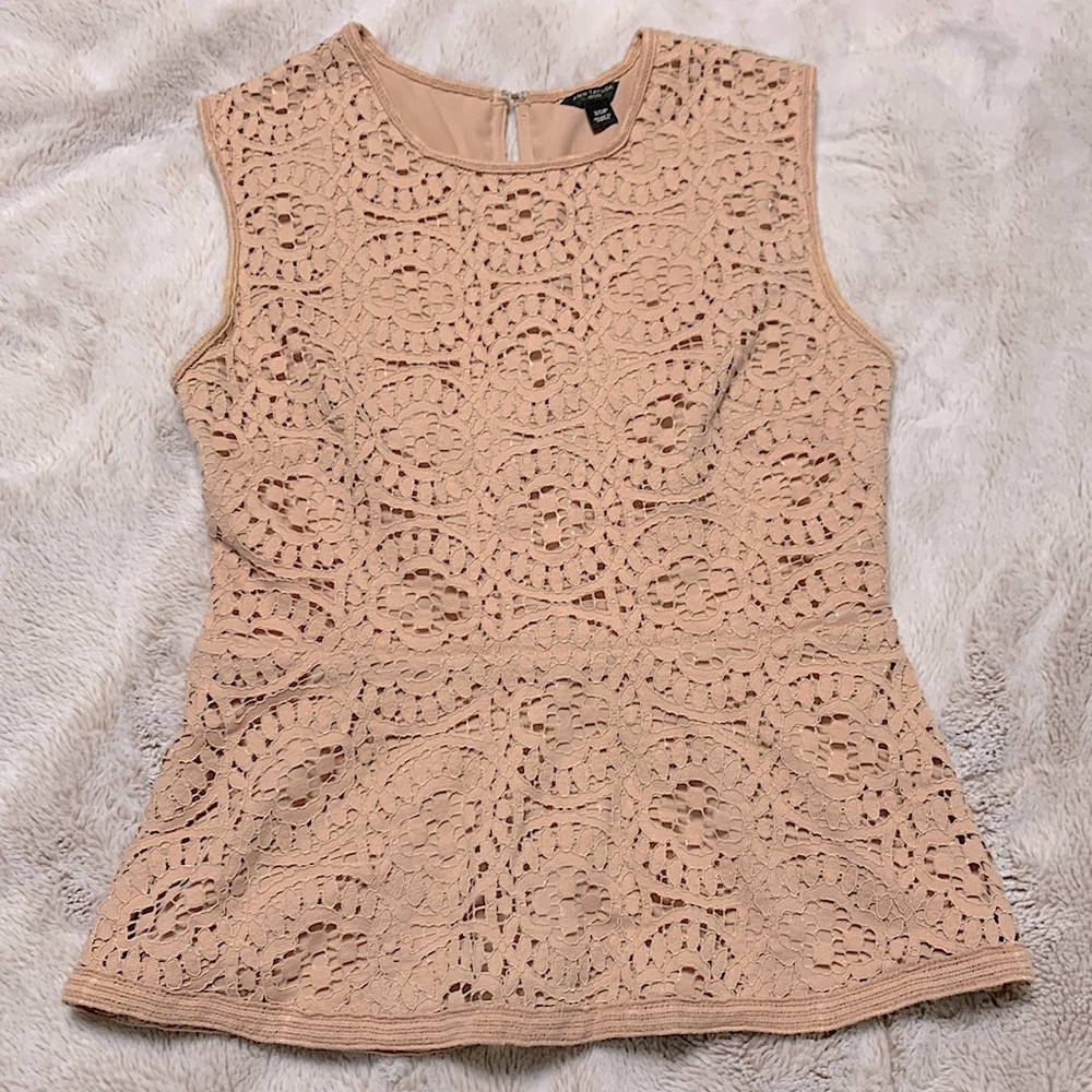 Ann Taylor peplum lace top